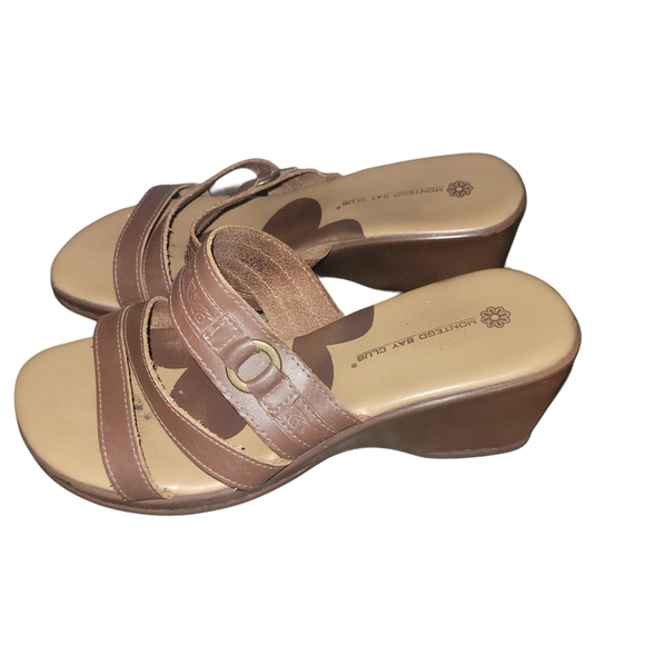 Montego Bay Club Brown Leather Sandals - Picture 2 of 5